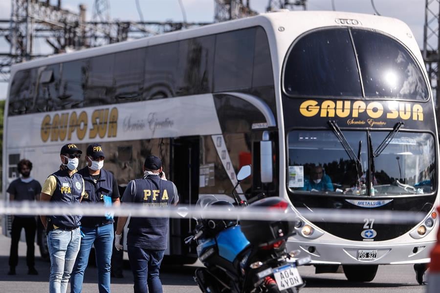 El mcro detenido esta tarde al ingresar a la ciudad de Buenos Aires.