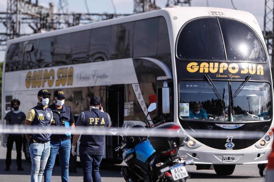 El mcro detenido esta tarde al ingresar a la ciudad de Buenos Aires.