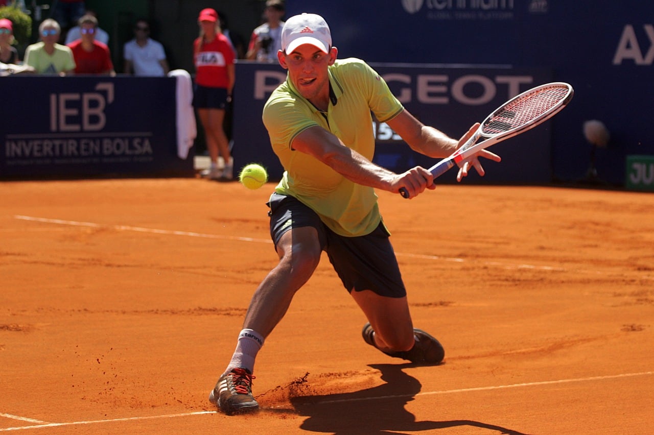 Thiem jugando en el Buenos Aires Lawn Tennis.