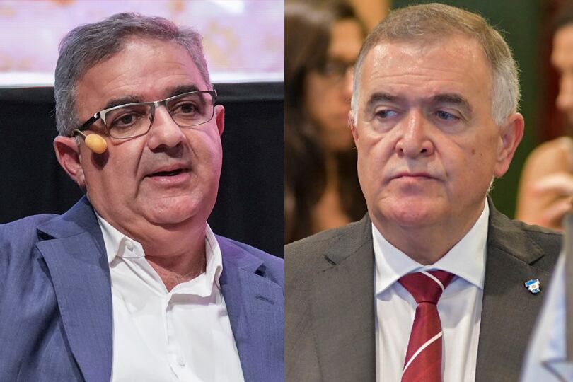 Los gobernadores Raúl Jalil y Osvaldo Jaldo.