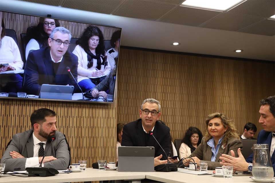 Javkin y sus pares llevaron el reclamo de fondos al Congreso nacional.