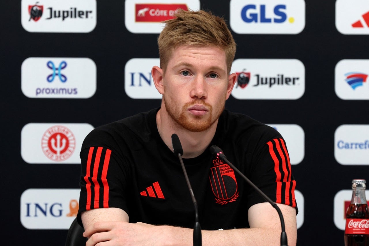 Kevin de Bruyne, la gran figura belga, en conferencia de prensa