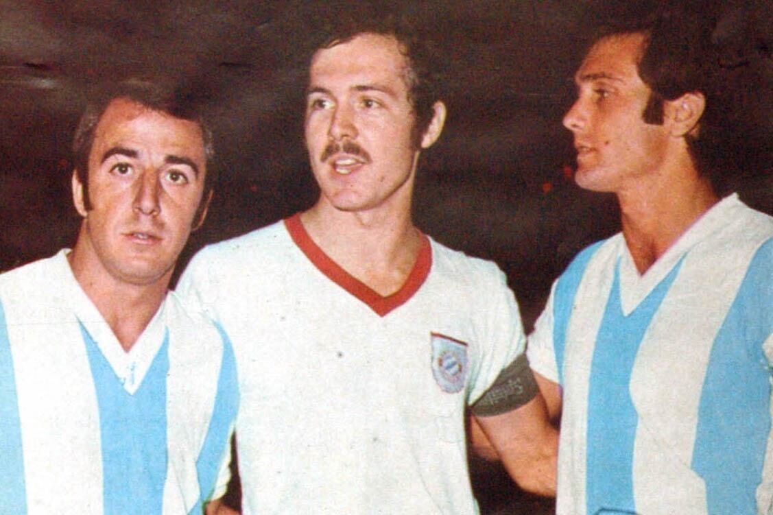 El Muñeco Madurga, Beckenbauer y el Mariscal Perfumo en un Argentina-Bayern de 1970