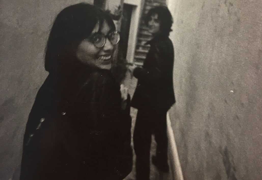 Lola Larra con Fernando Samalea, en su hogar de Constitución