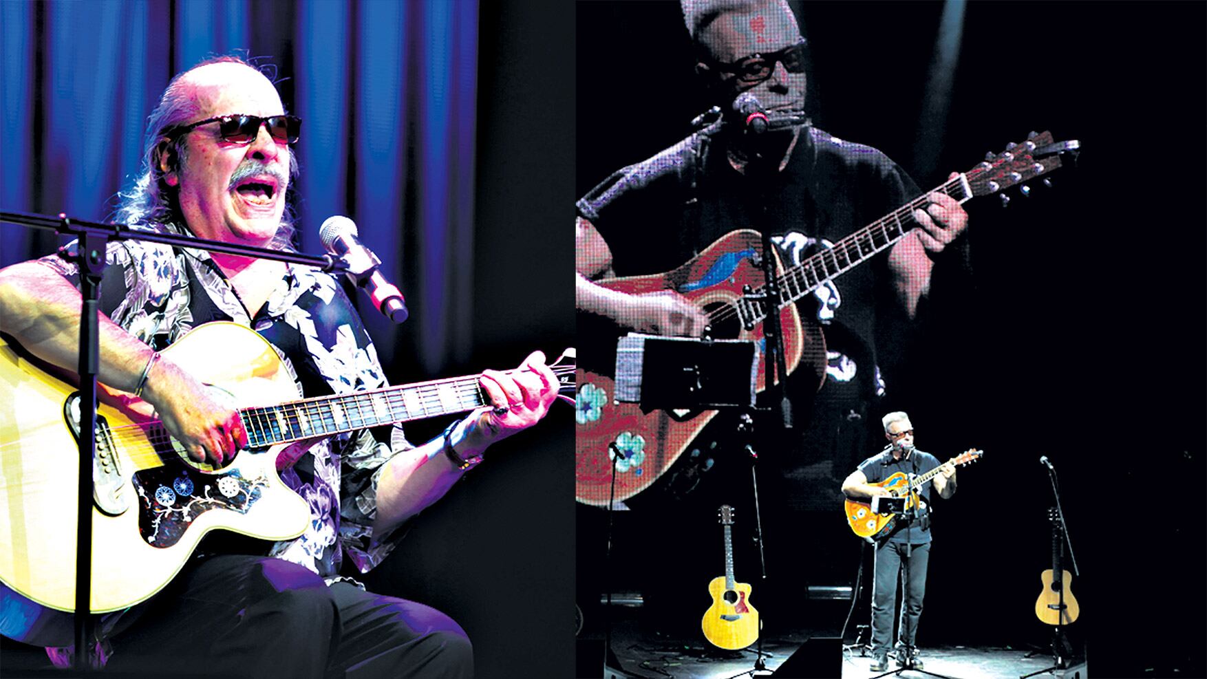 Litto Nebbia y León Gieco, dos próceres del rock argentino.