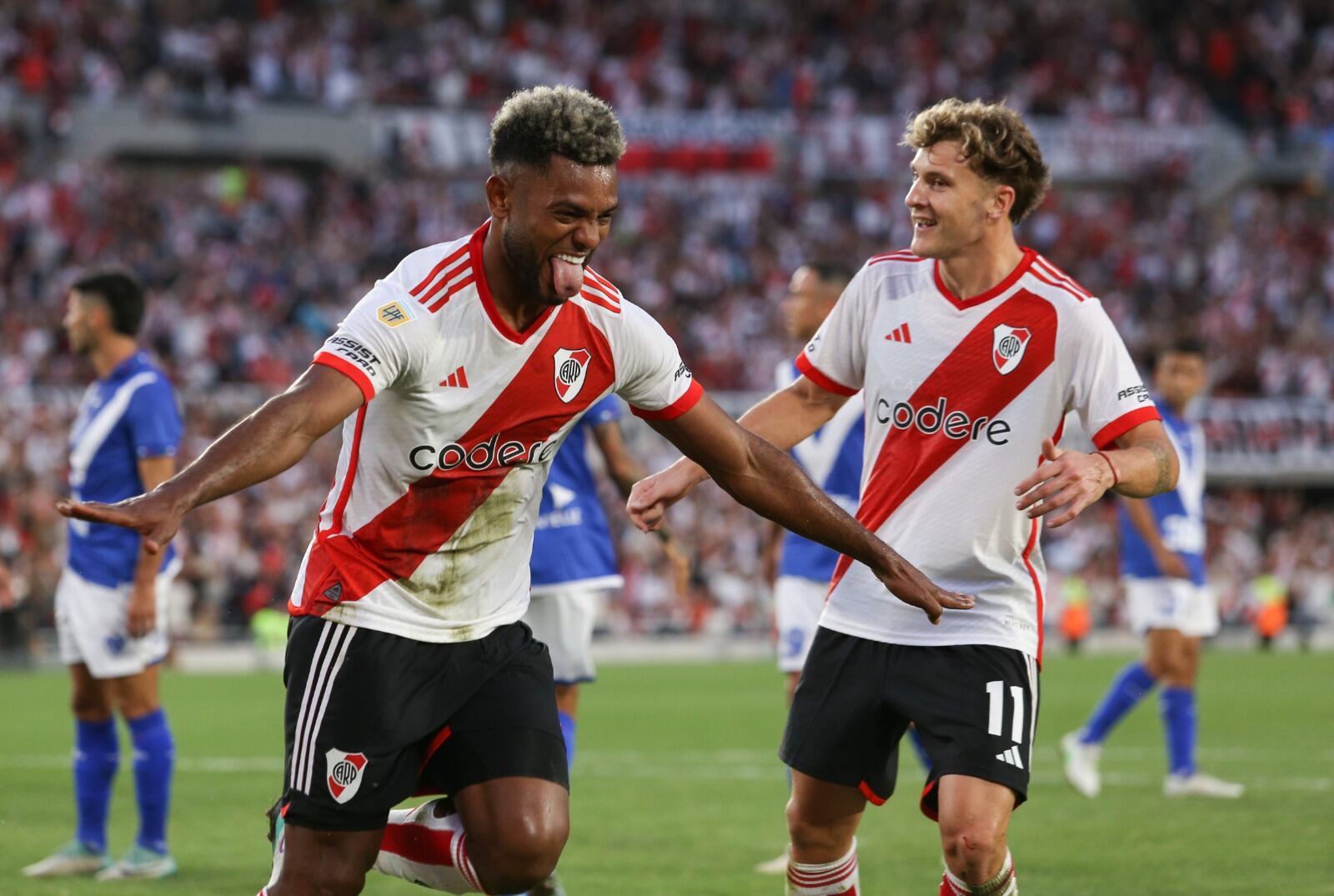 Entre Borja y Colidio metieron los cinco goles de River en una noche inmejorable para los locales.