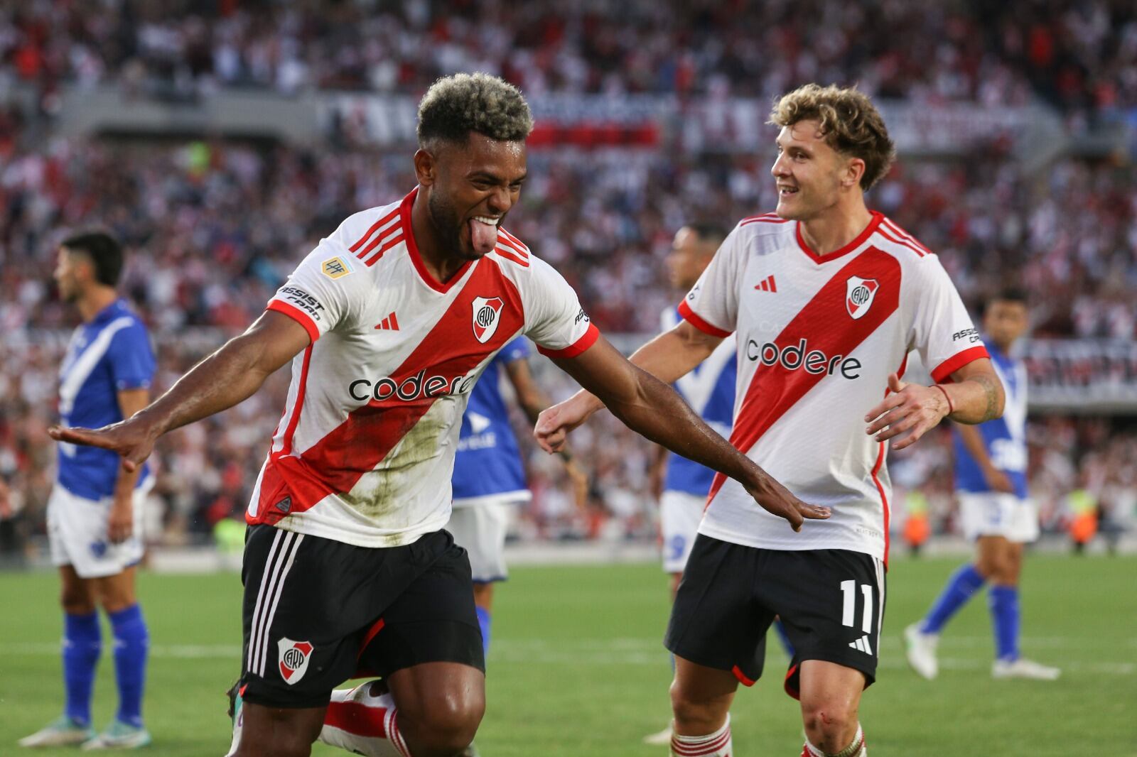 Entre Borja y Colidio metieron los cinco goles de River en una noche inmejorable para los locales.