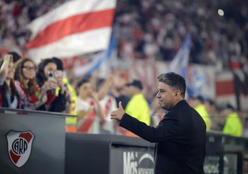 Marcelo Gallardo, anoche en el Monumental.