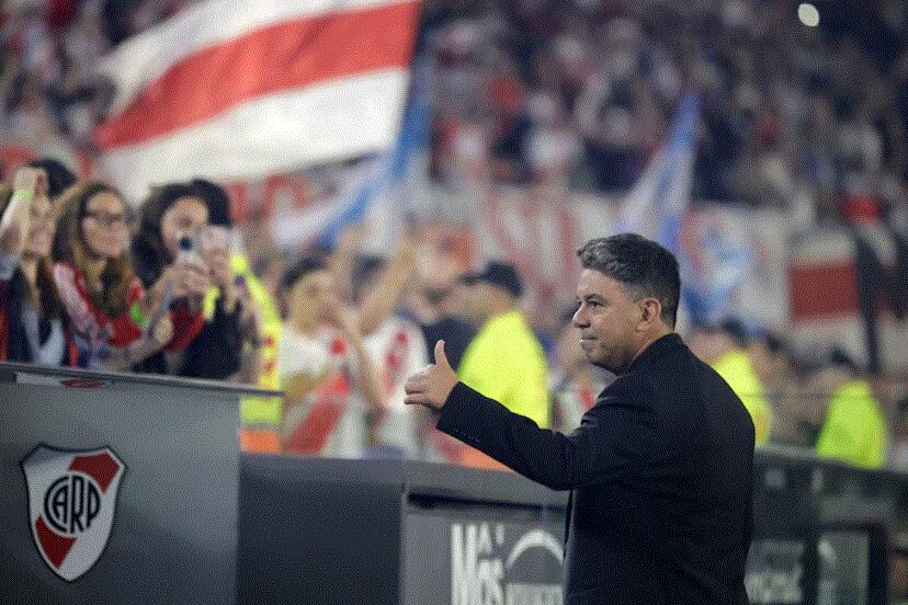 Marcelo Gallardo, anoche en el Monumental.