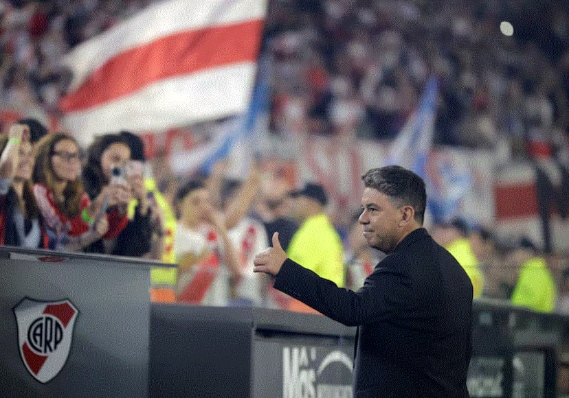 Marcelo Gallardo, anoche en el Monumental.