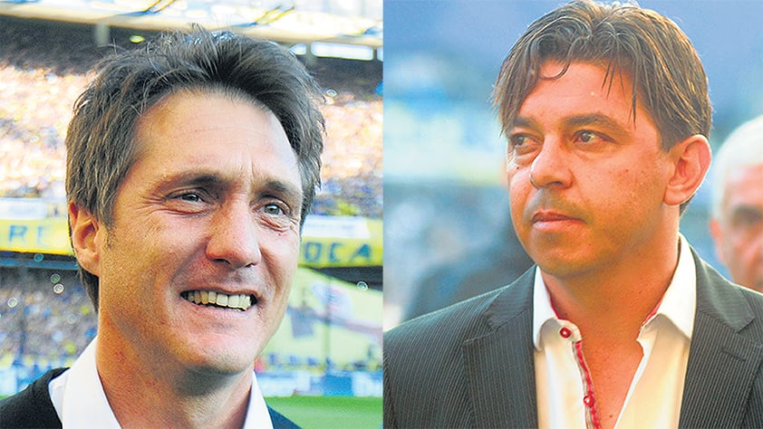 Como técnicos de Boca y River, Barros Schelotto y Gallardo disputaron diez superclásicos.