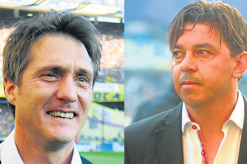 Como técnicos de Boca y River, Barros Schelotto y Gallardo disputaron diez superclásicos.