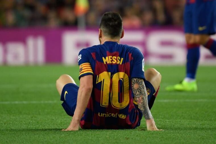 Messi va de lesión en lesión en el inicio de la 2019-2020.