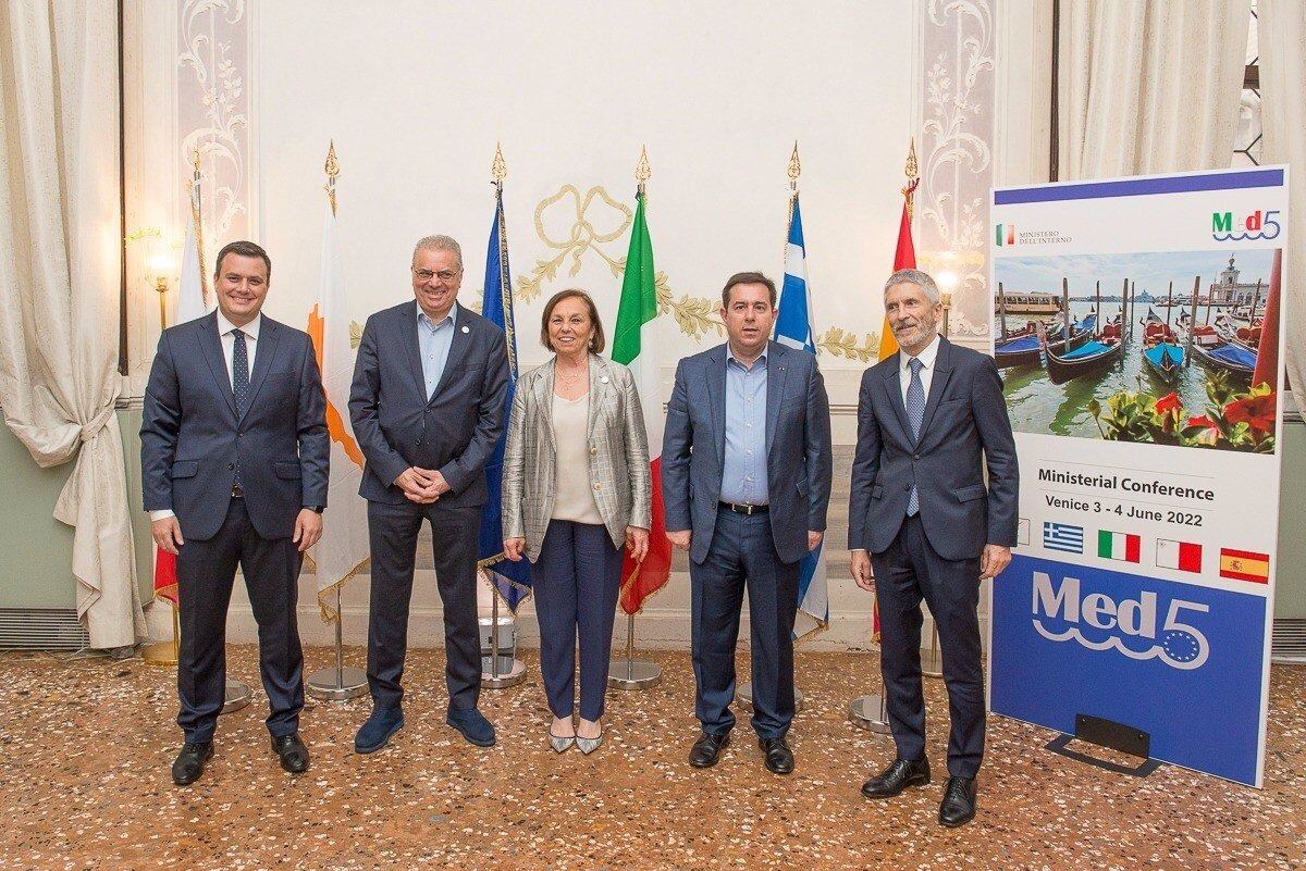 Los ministros de Interior de los países del Med5 en Málaga.