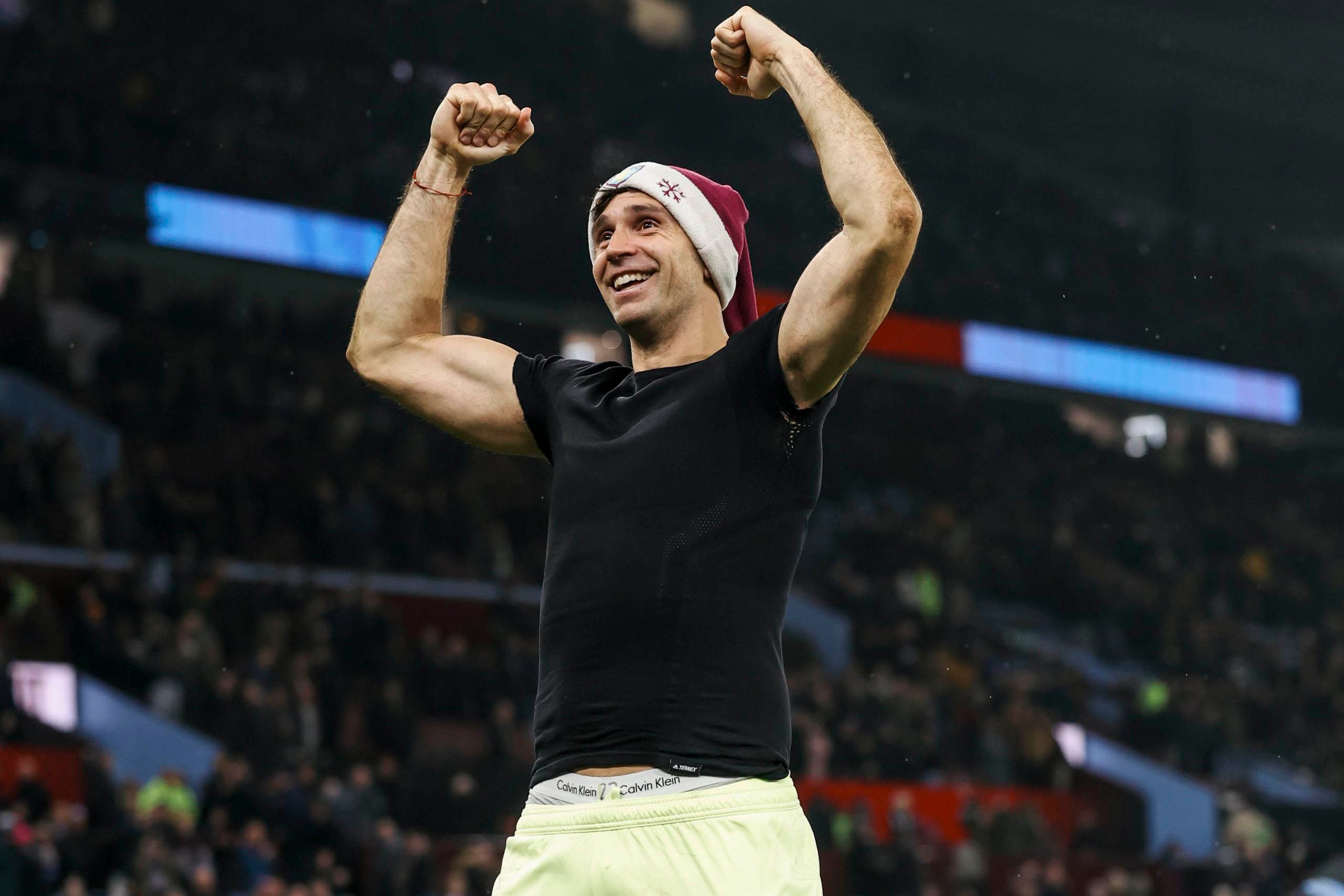 NOTICIAS ARGENTINAS BAIRES, DICIEMBRE 21:Aston Villa venció hoy como local por 2 a 1 al Manchester United y se mantuvo tercero en la Premier League, en un partido correspondiente a la decimoséptima fecha, llevado a cabo en el estadio Villa Park.FOTO NA:@AVFCOfficial