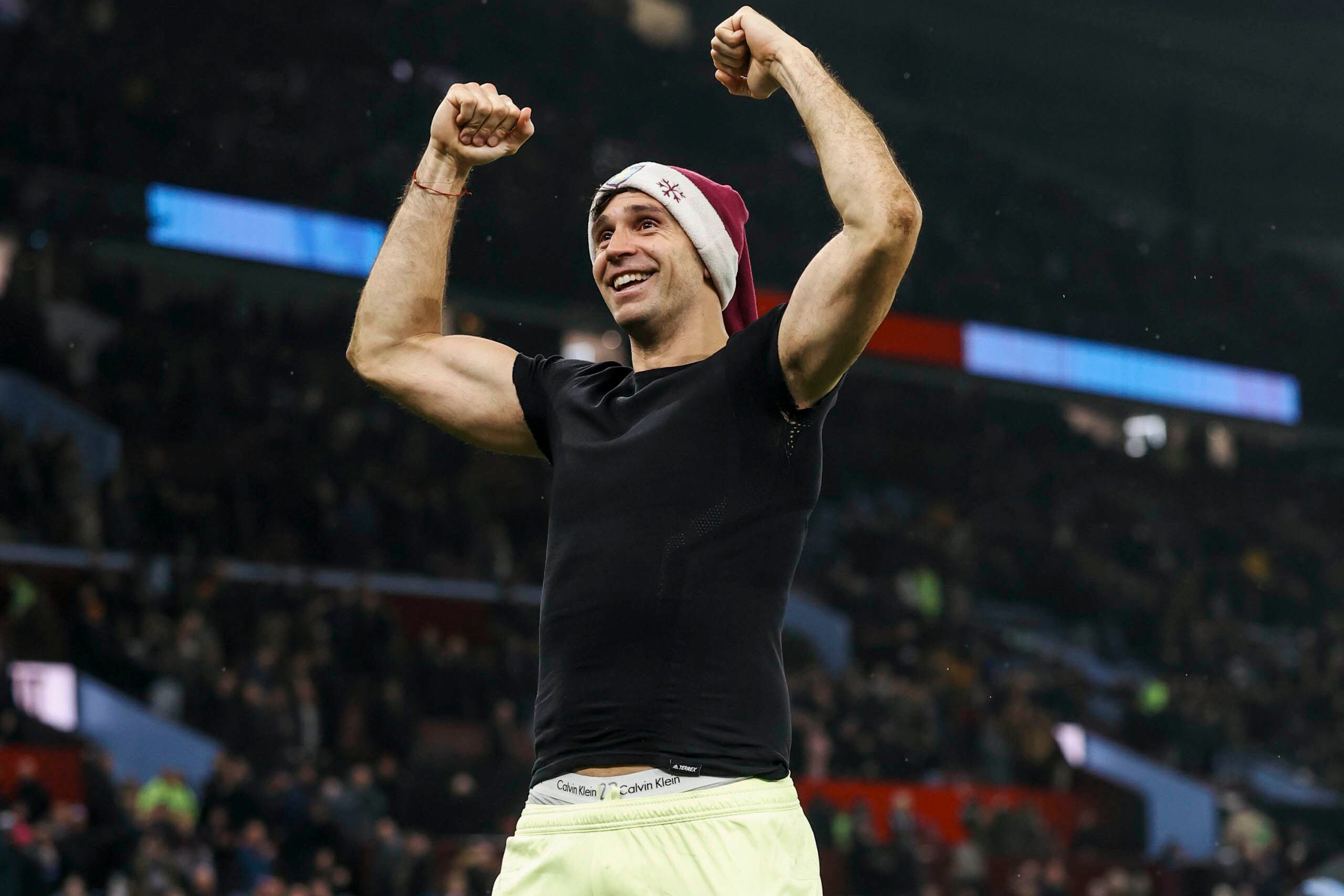 NOTICIAS ARGENTINAS BAIRES, DICIEMBRE 21:Aston Villa venció hoy como local por 2 a 1 al Manchester United y se mantuvo tercero en la Premier League, en un partido correspondiente a la decimoséptima fecha, llevado a cabo en el estadio Villa Park.FOTO NA:@AVFCOfficial