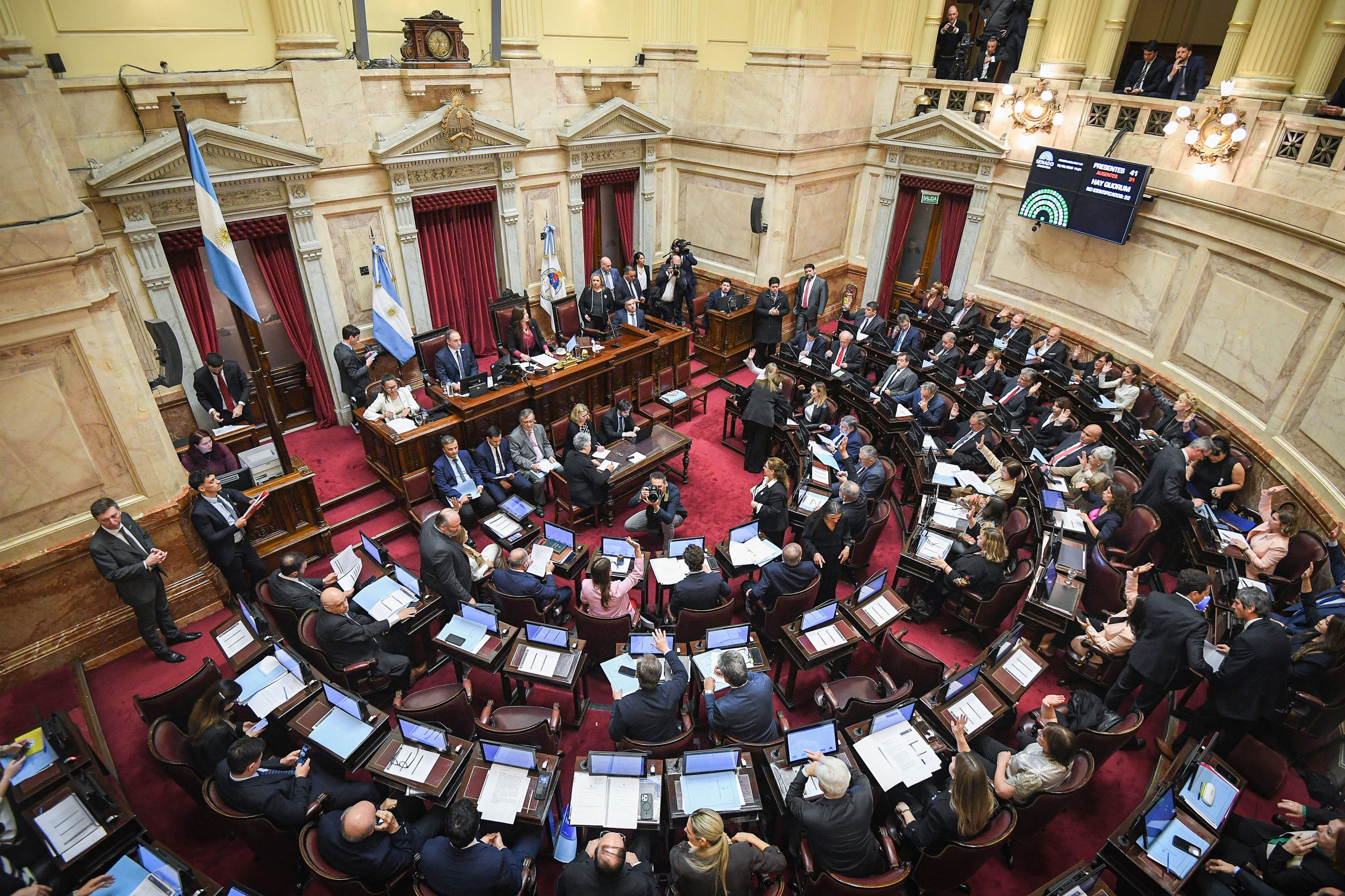 Sesion Ordinaria Publica en el Senado de la Nacion, el 18 de septiembre de 2025, en Buenos Aires; Argentina. Fotos: Charly Diaz Azcue / Comunicación Senado
