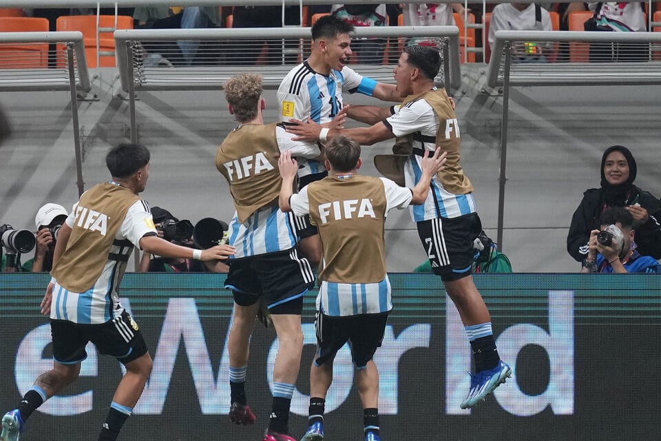 Claudio "Diablito" Echeverri fue el protagonista del triunfo de la albiceleste contra Brasil. Foto: Selección Argentina