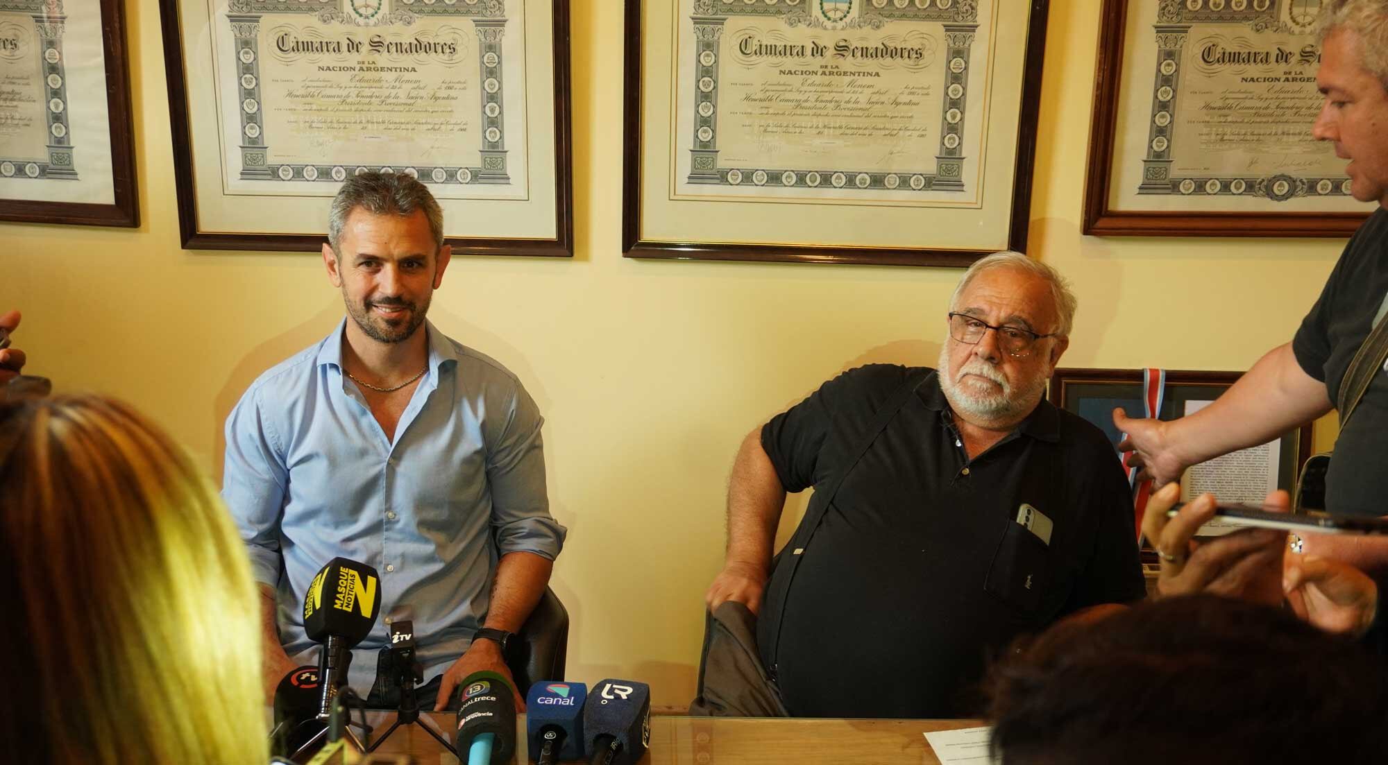 Legisladores Nacionales electos por la Libertad Avanza, Diputado Nacional Martín Menem junto al Senador Juan Carlos Pagotto.