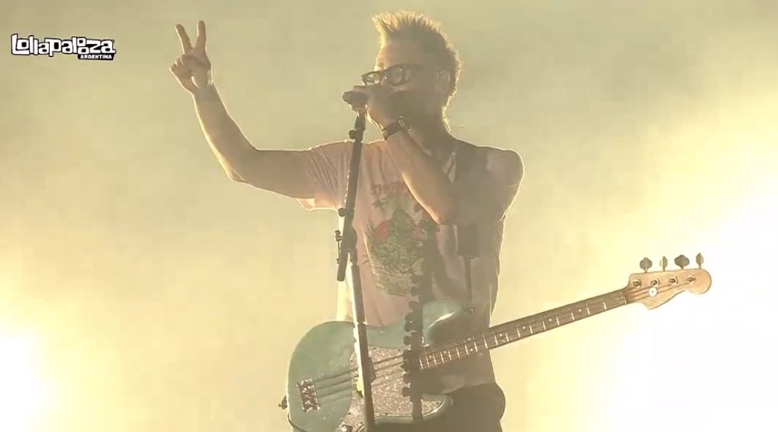 Mark Hoppus rememoró la Copa del Mundo obtenida por la selección. Imagen: Captura Flow.