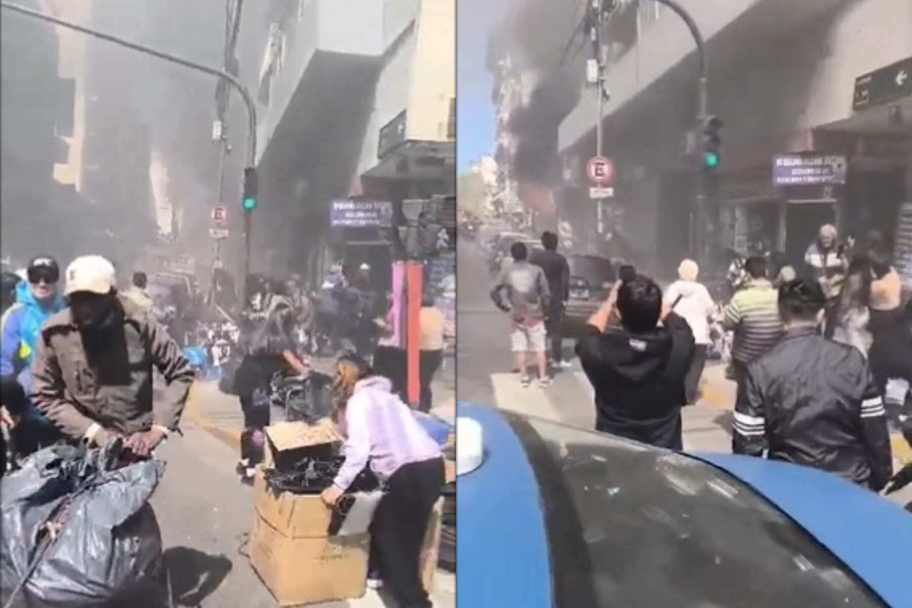 Incendio en Once: el fuego alcanzó a tres locales sobre la calle Castelli