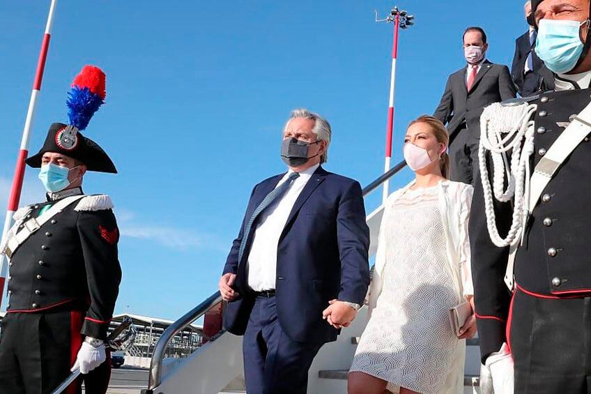 Alberto Fernández llegó a Roma para participar de la cumbre del G20 y reunirse con la titular del FMI, Kristalina Georgieva.