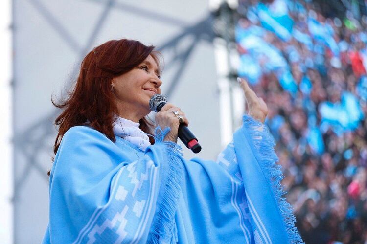 Cristina, durante el cierre de campaña en Mar del Plata. 