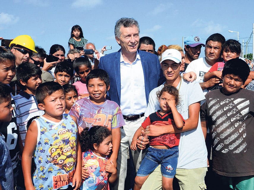 Macri estuvo ayer en el barrio Nueva Esperanza de la capital de Santa Fe.