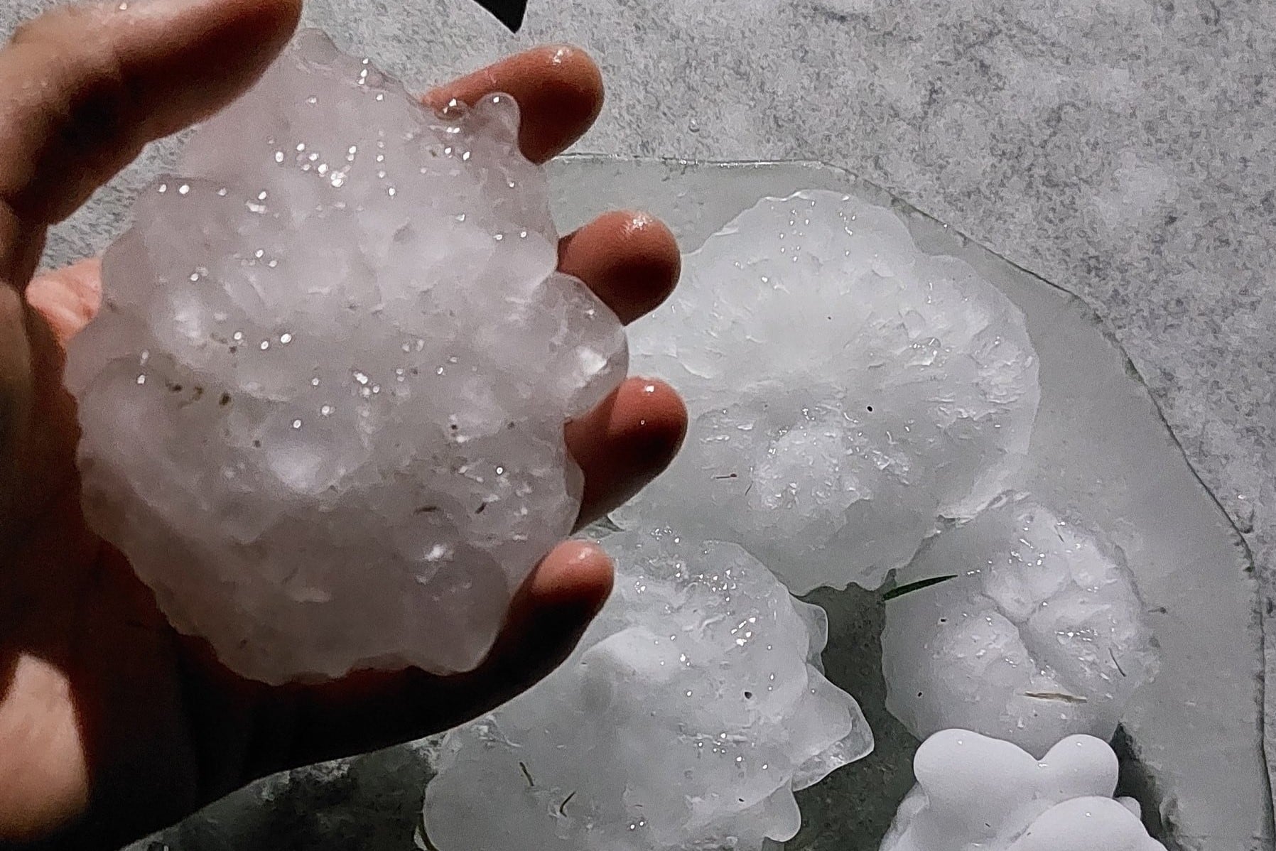 Granizo en Villa Mercedes, San Luis. Imagen: @marielgoonzalez