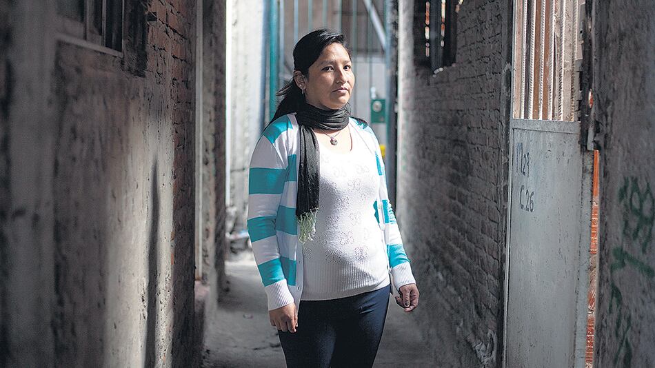 Karen Quiroz, mamá de dos chicos, en Lugano.