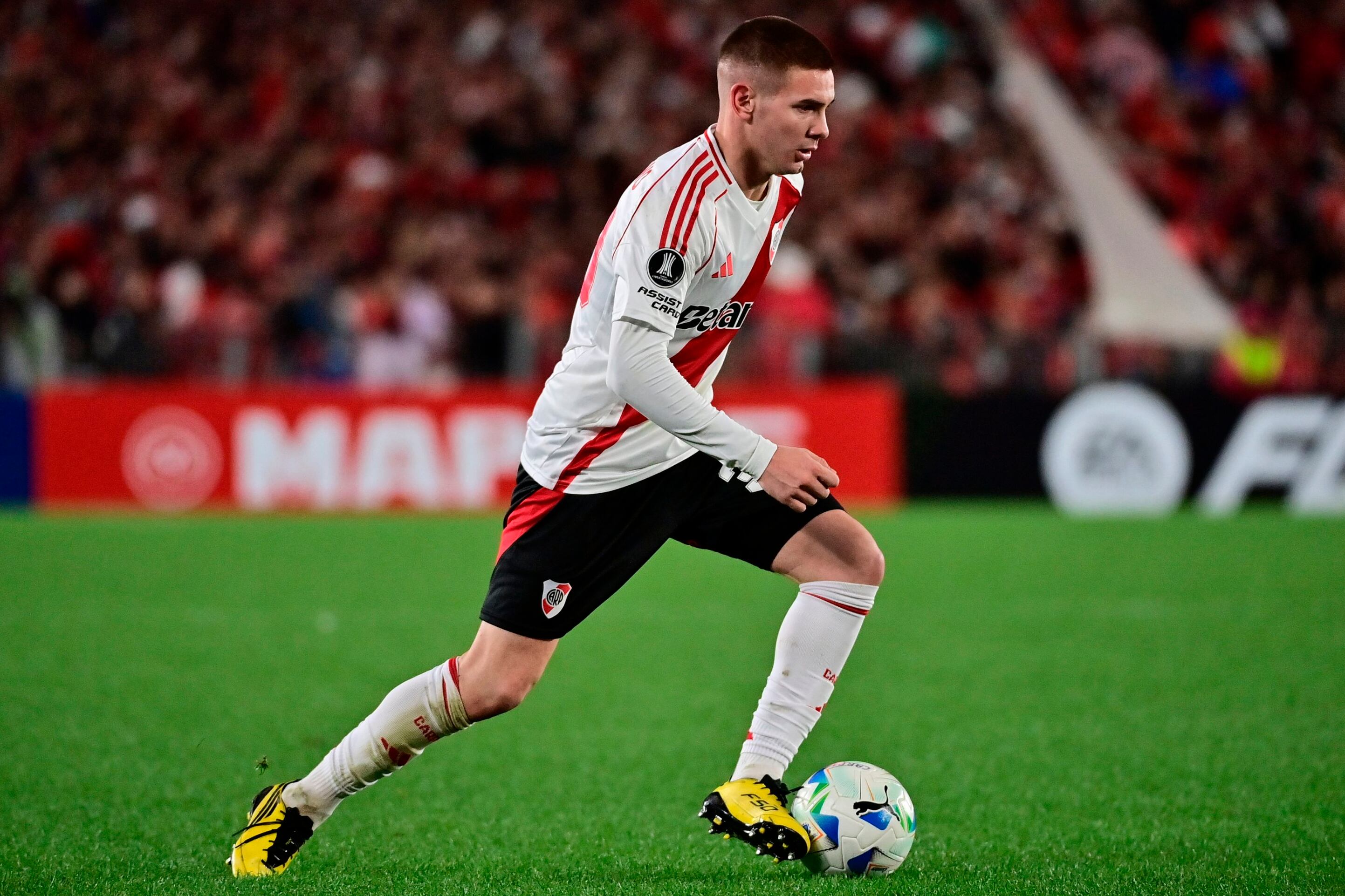 Franco Mastantuono, entusiasmado por irse a Madrid.