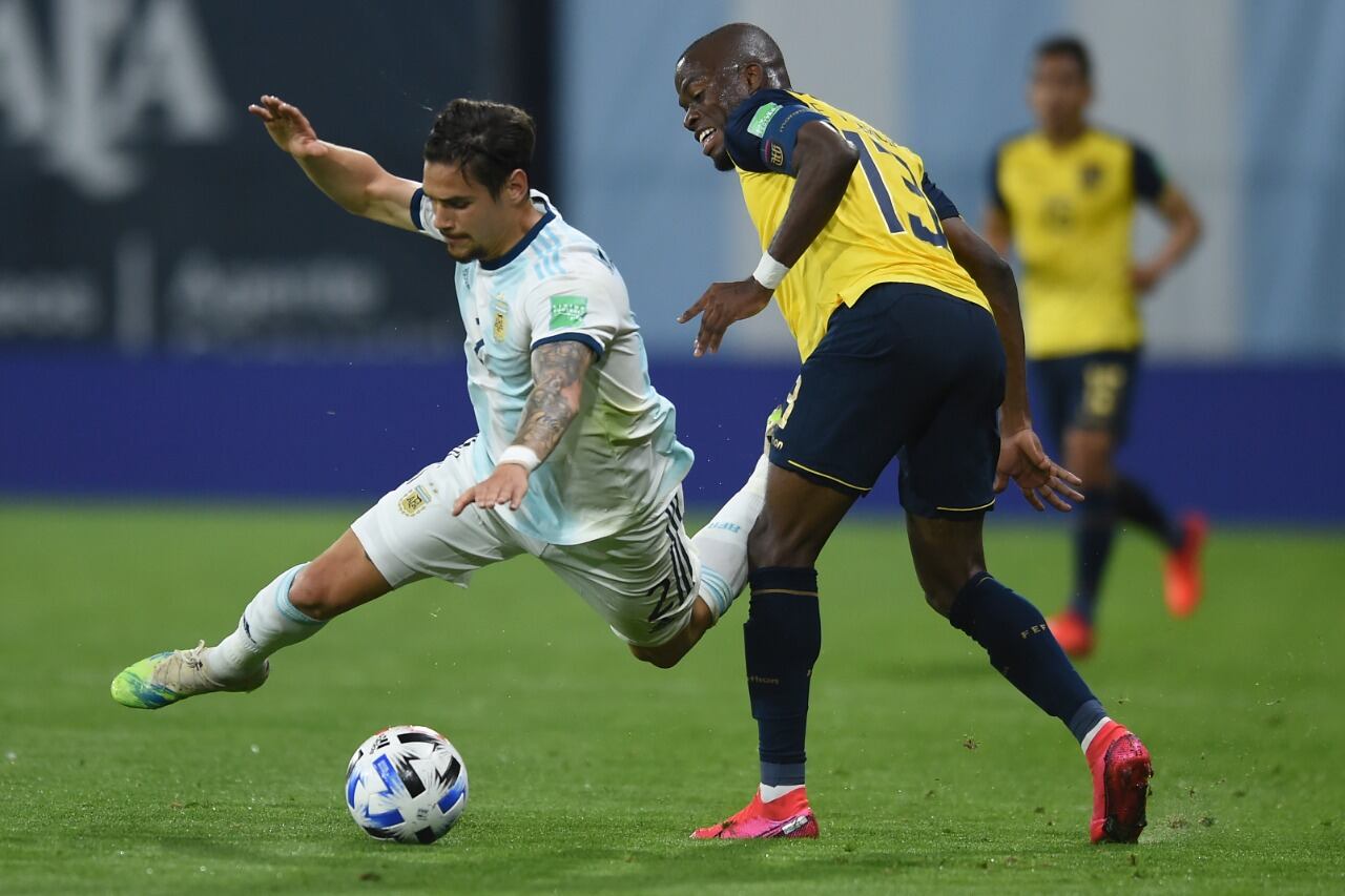 Martínez Quarta durante el encuentro ante los ecuatorianos.