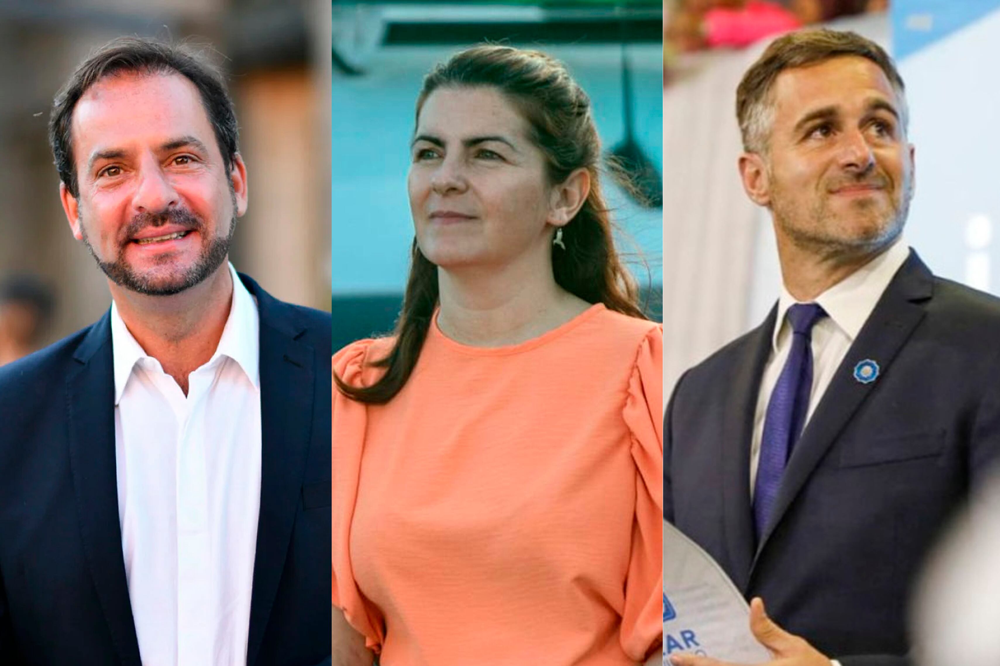 Los intendentes Ariel Sujarchuk (Escobar), Mariel Fernández (Moreno) y Federico Achaval (Pilar).