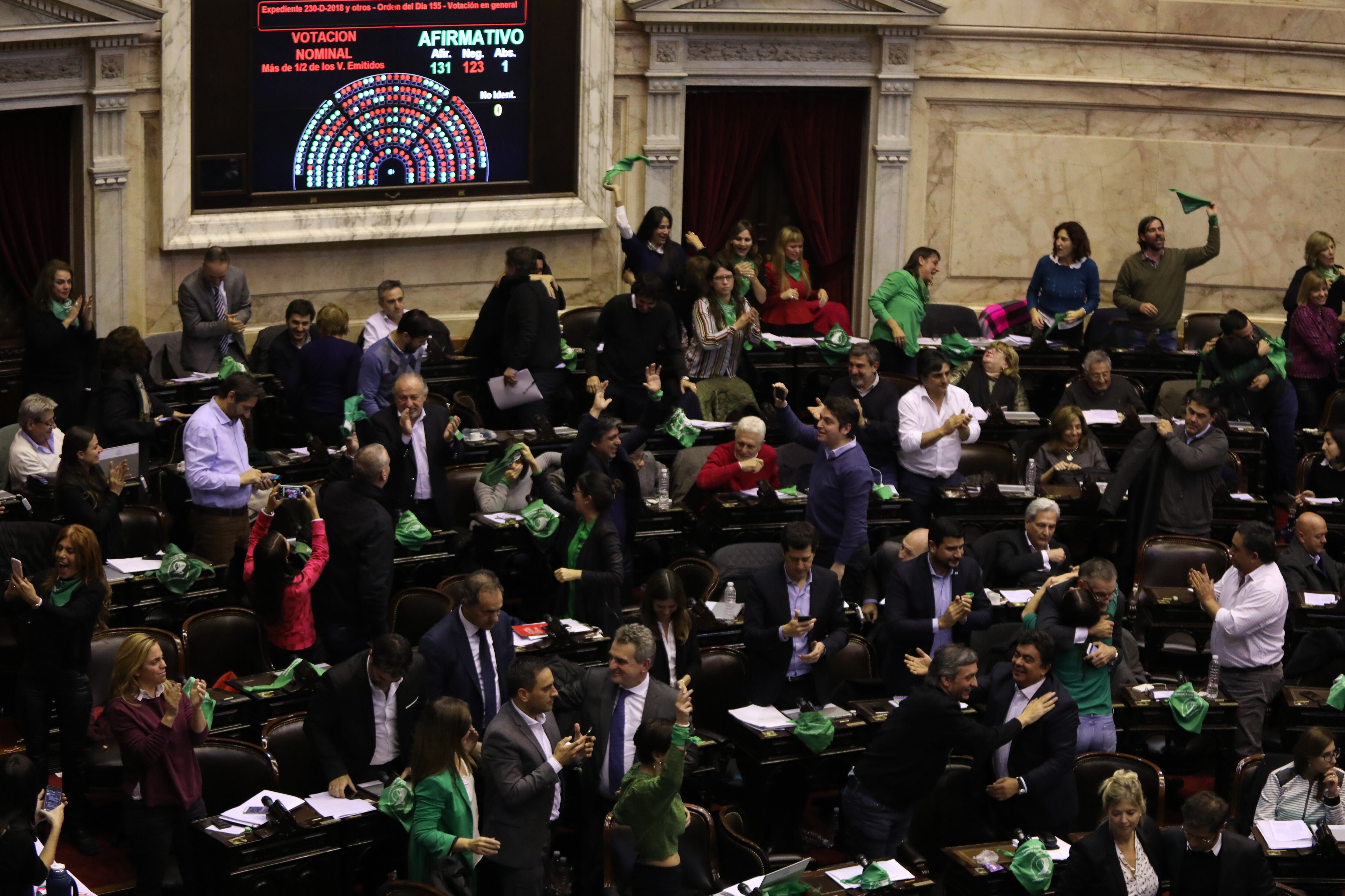 En 2018 la Cámara de Diputados le dio medio sanción a la legalización del aborto.