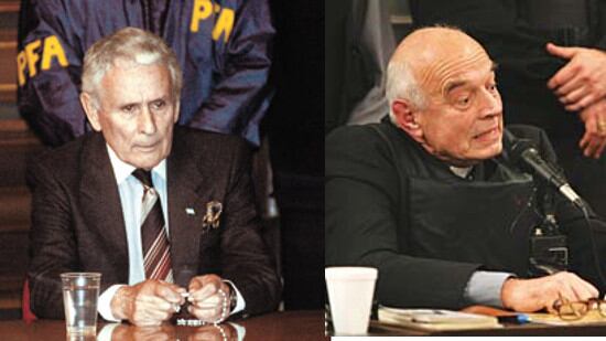 Miguel Etchecolatz y Christian Von Wernich, dos represores del circuito Camps