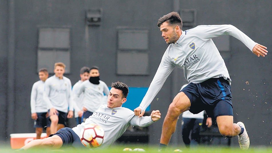 Boca se entrenó ayer en Casa Amarilla.