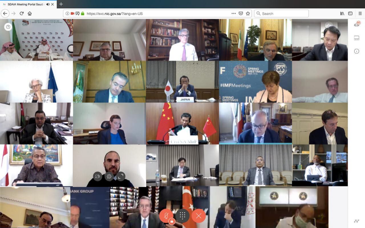 Martín Guzmán participó de la videoconferencia en representación argentina.