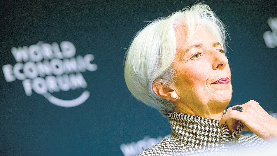 Christine Lagarde, directora gerente del FMI, dio un panorama mundial en el Foro de Davos.