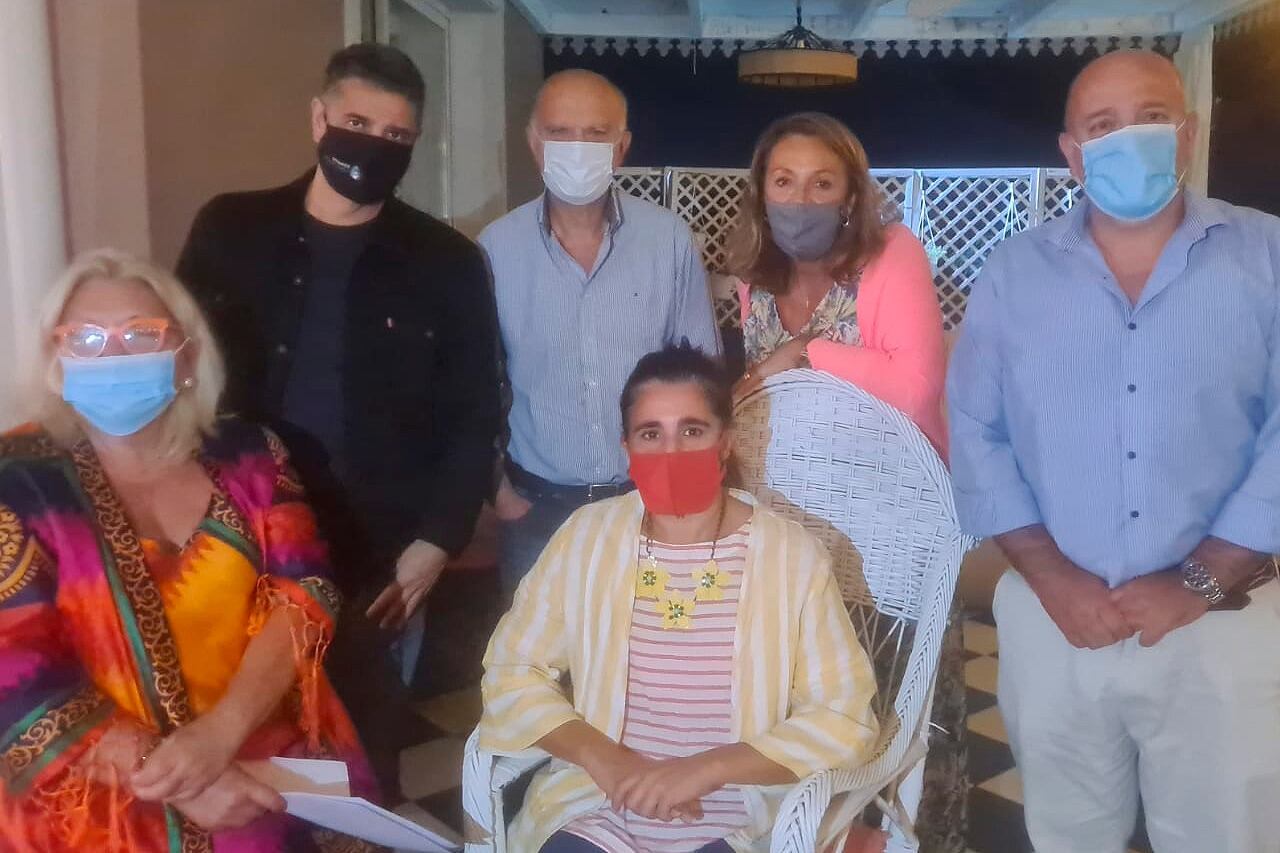 Carrió, Macri y Grindetti junto a los referentes bonaerenses de la CC.