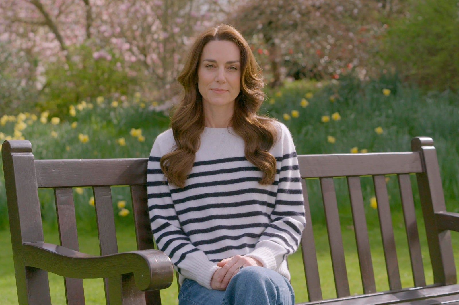 Kate Middleton durante el video que grabó para hablar del cáncer con el que convive.