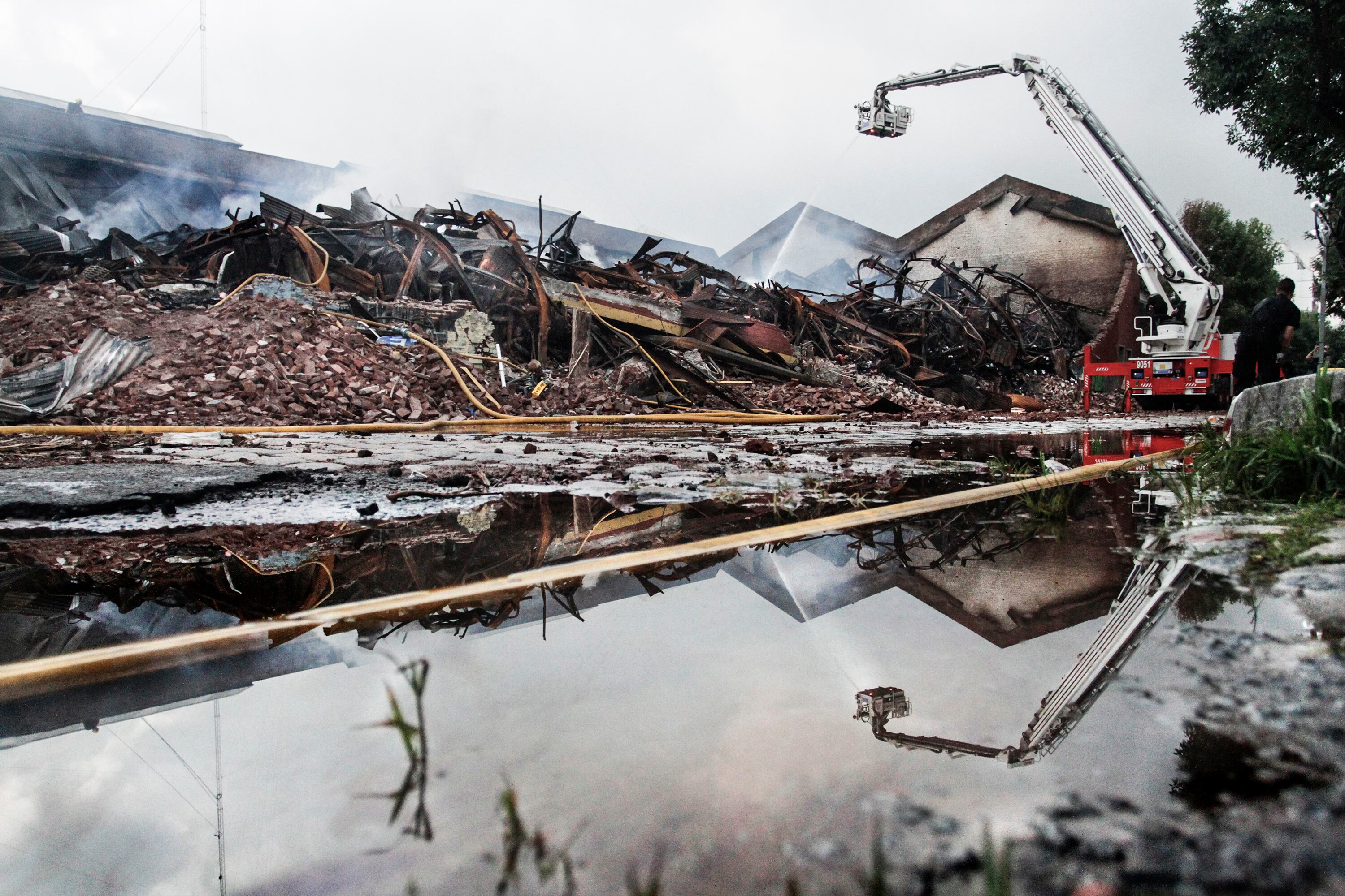 El 5 de febrero de 2014 se incendió el depósito de Iron Mountain