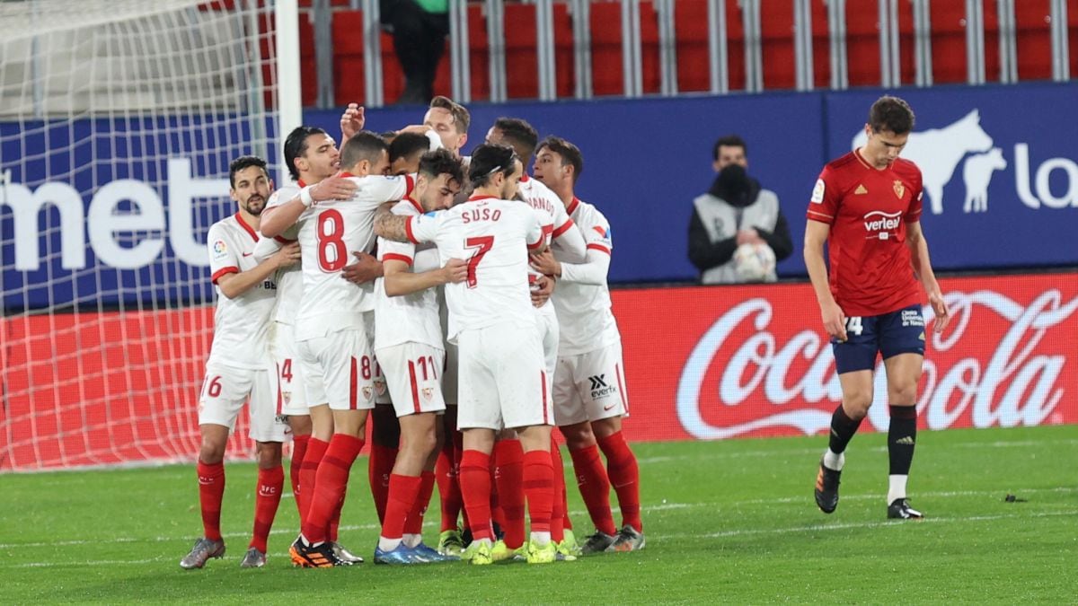 Festeja Sevilla, desazón en Osasuna.