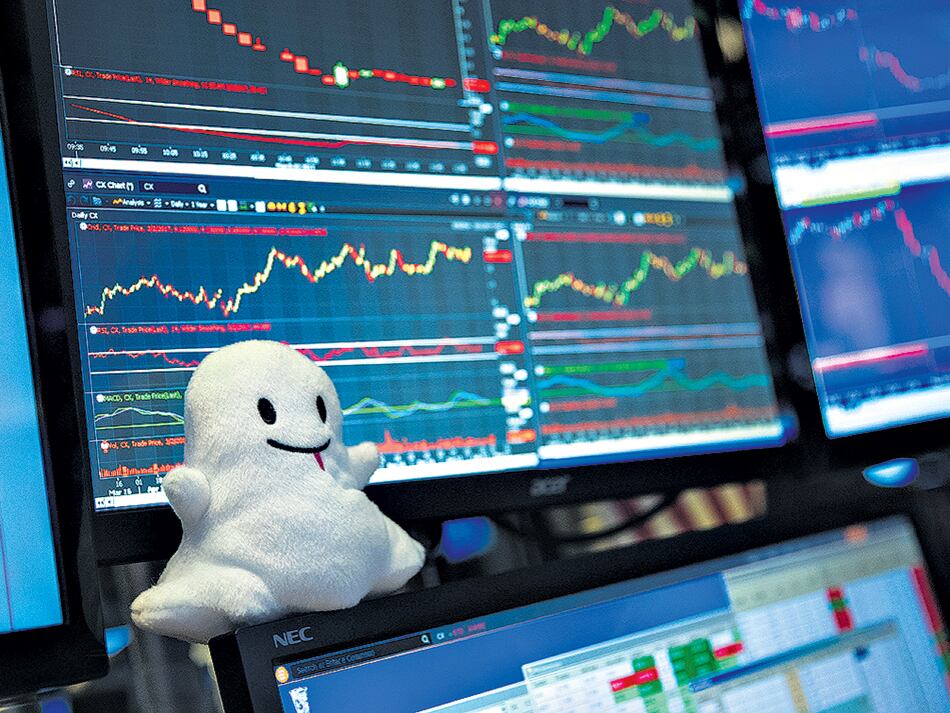 La acción de Snapchat subió hasta 24,4 dólares, 44 por ciento de ganancia en el primer día de cotización.