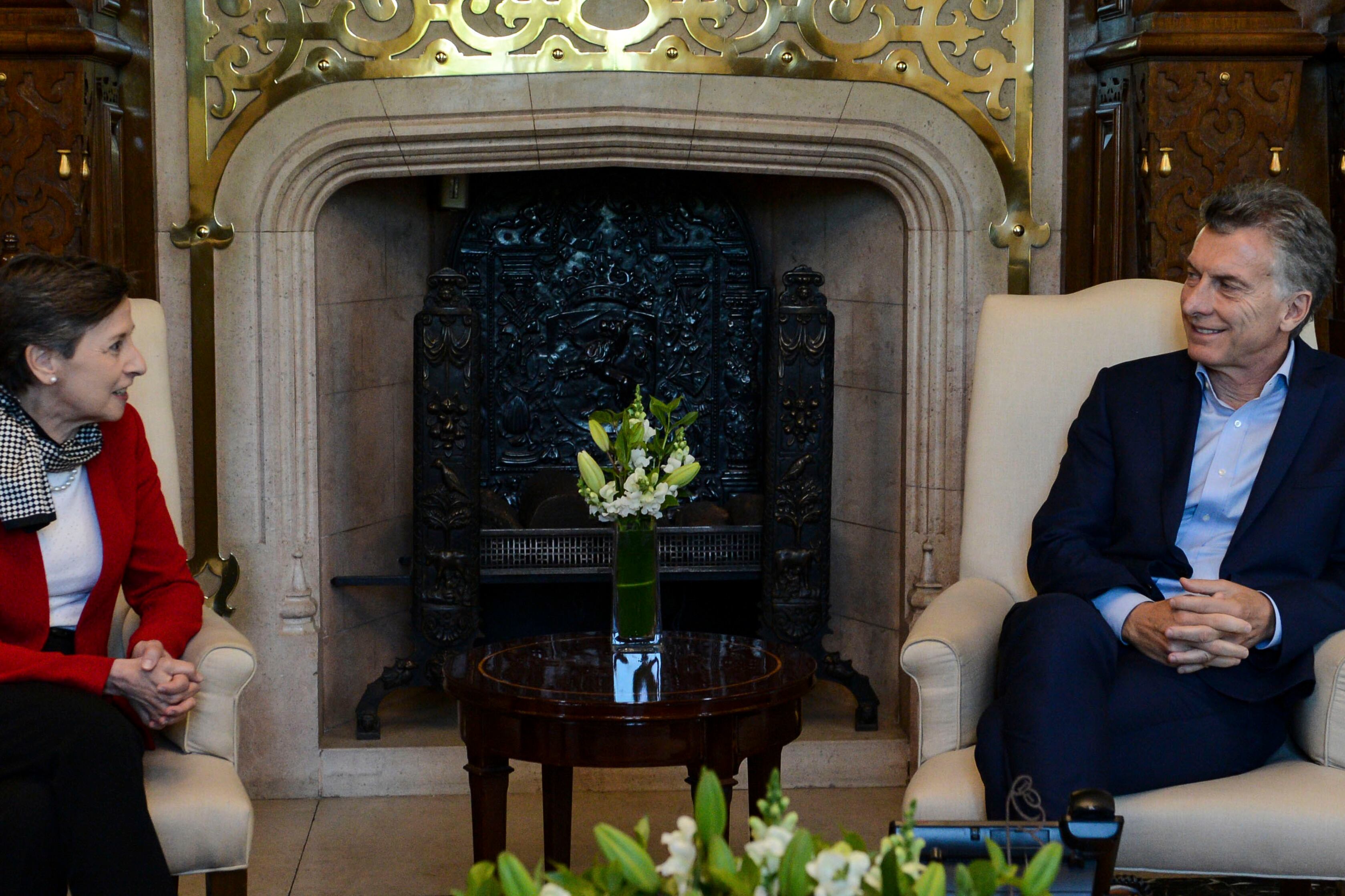 En 2017, Mauricio Macri recibió a Delia Ferreira luego de ser designada titular de la ONG Transparencia Internacional.