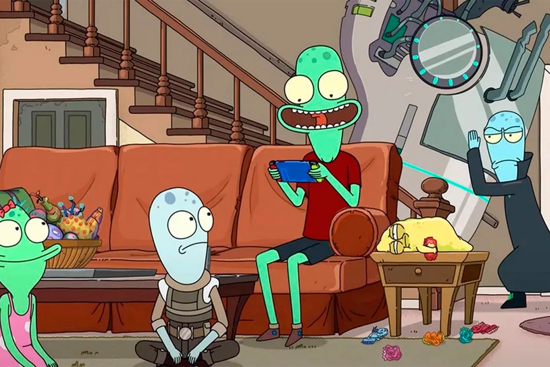 Si te van los dibujitos flasheros, en Star+ ya está Solar Opposites, la nueva de Justin Roiland, el co-creador de Rick & Morty