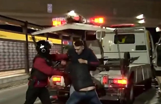 El incidente se produjo en la intersección de las avenidas Juan B. Justo y Córdoba, este domingo a las 7.