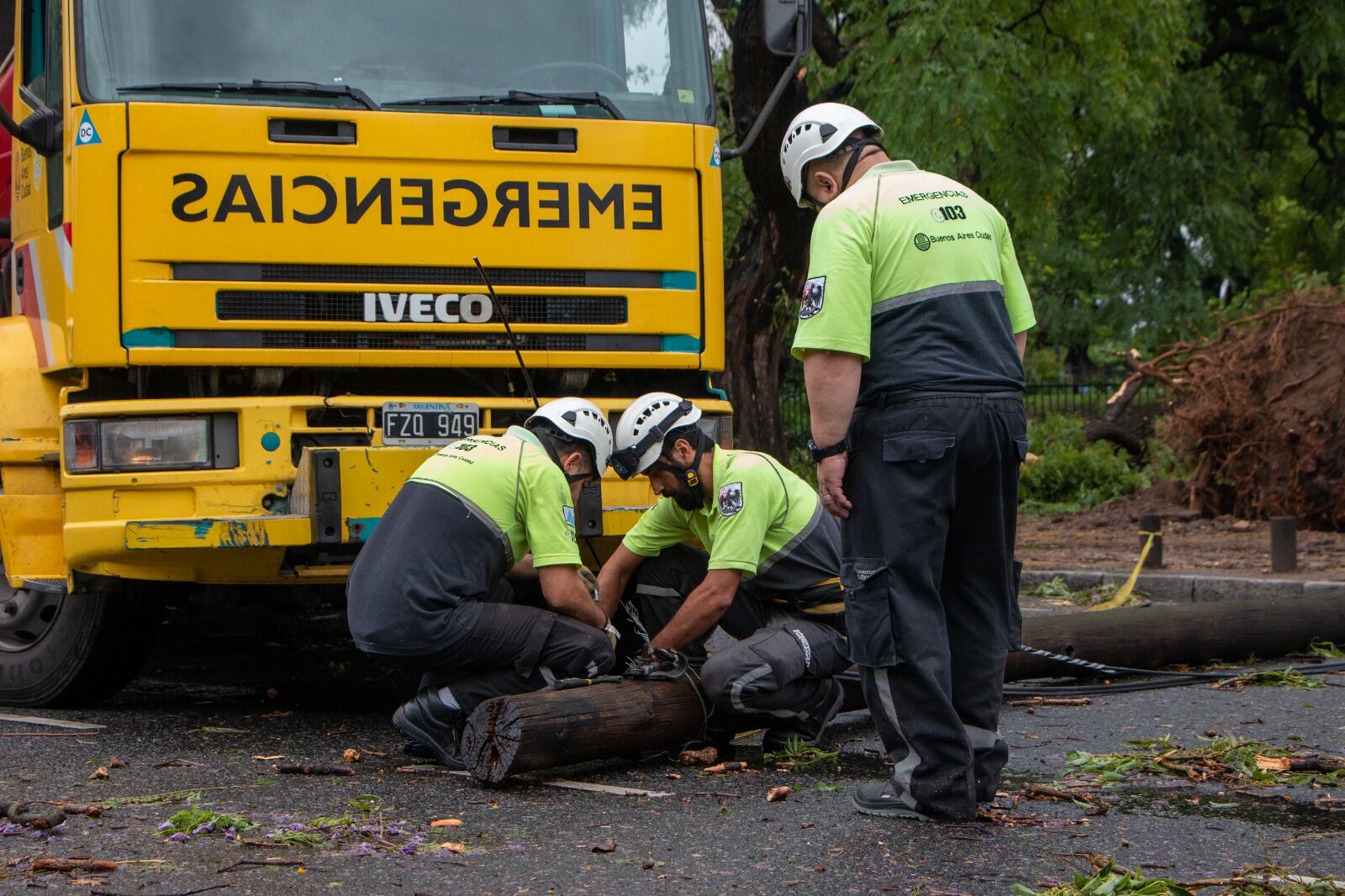 Las ráfagas de más de 100 km/h causaron múltiples destrozos. Imagen: GCBA.