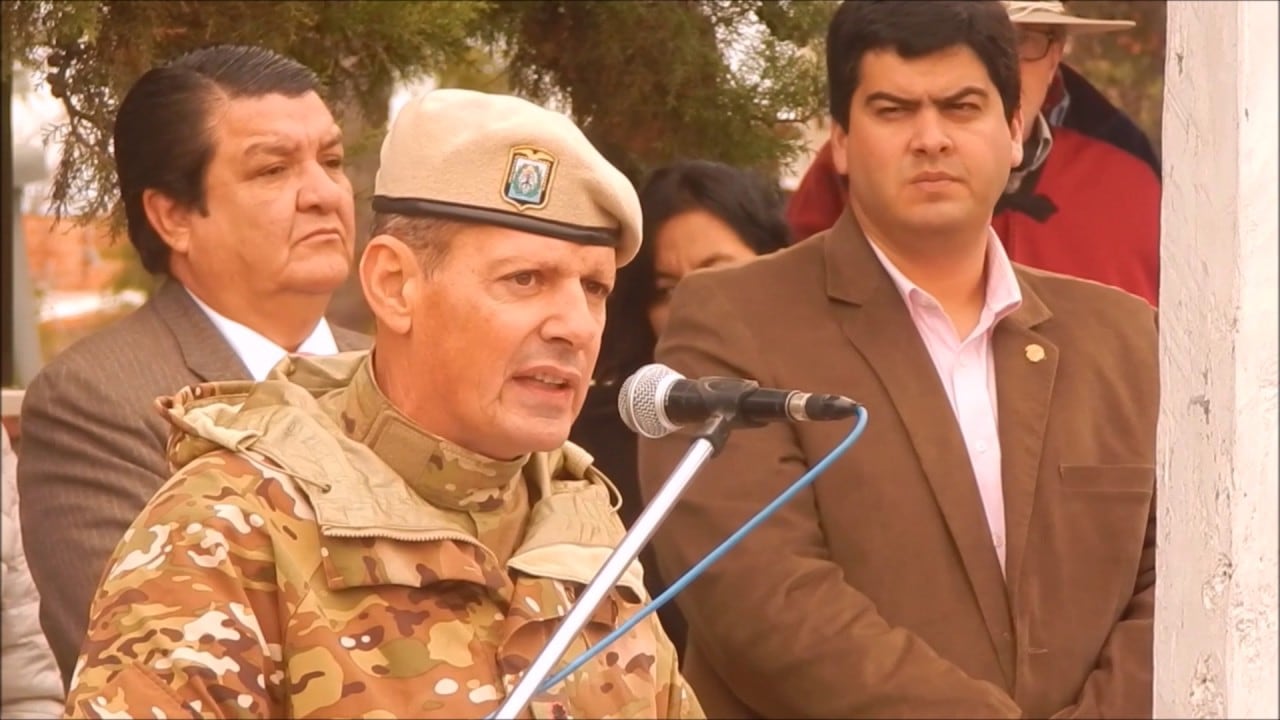 Pulleiro. Acto en que reivindicó acciones del Operativo Independencia