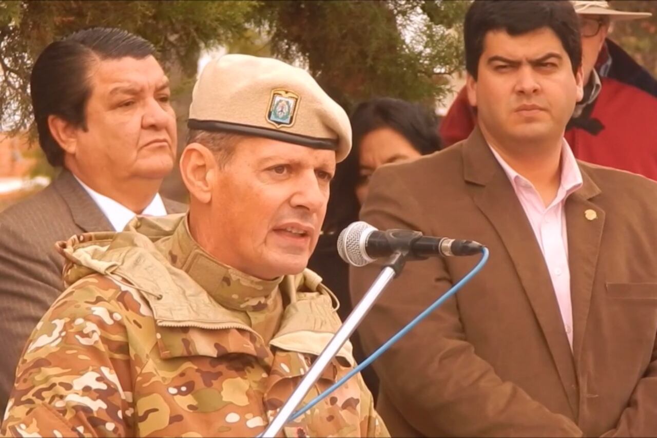 Pulleiro. Acto en que reivindicó acciones del Operativo Independencia