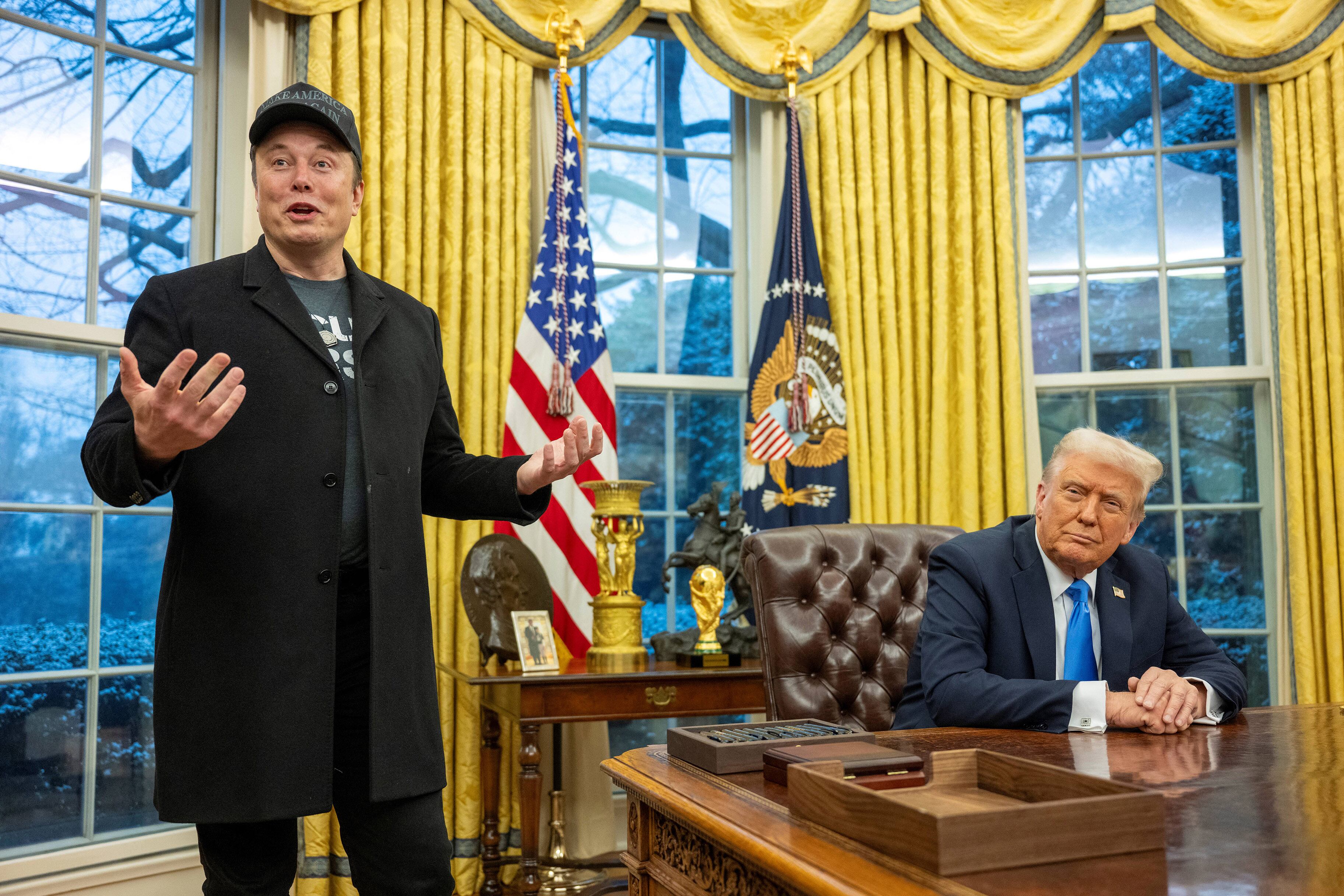 Musk y Trump, viejos tiempos de cariño. 